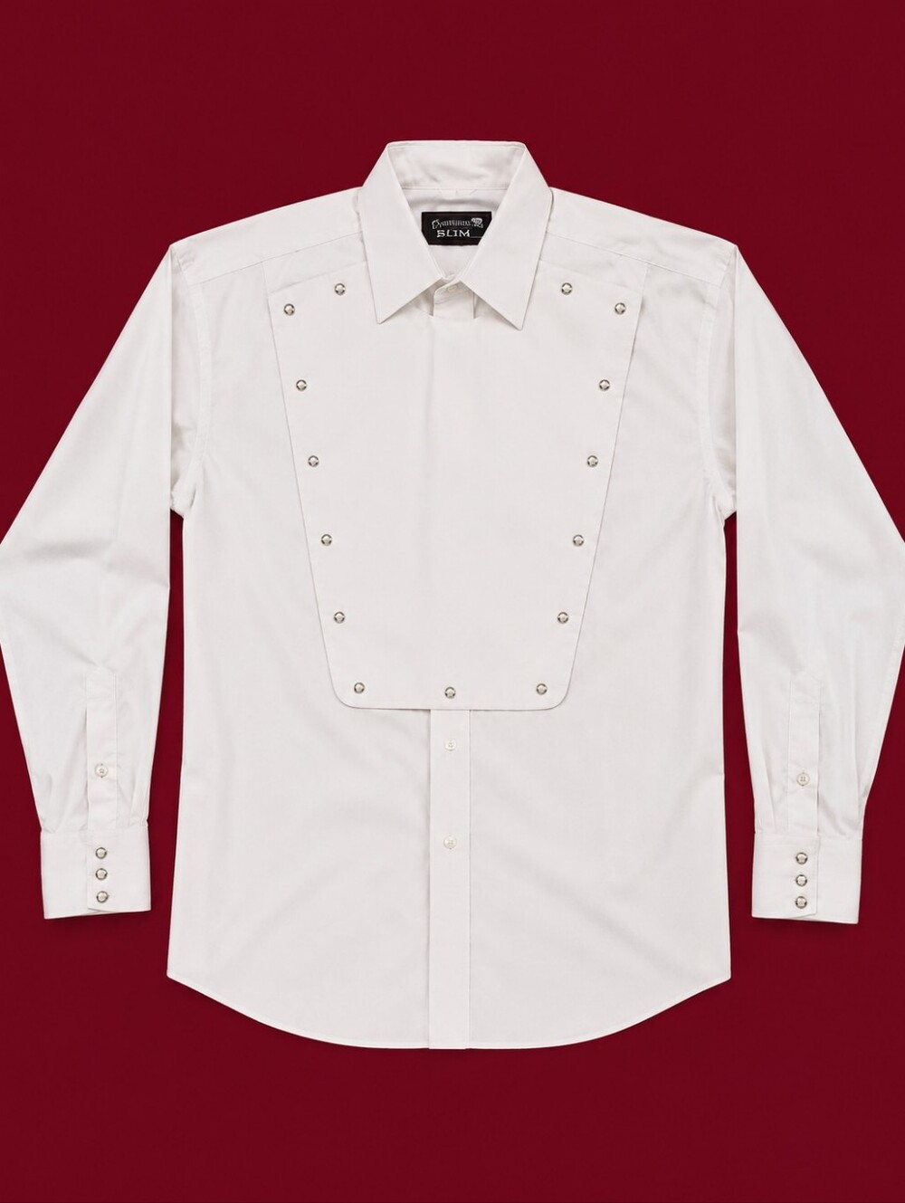Vtg PANHANDLE SLIM White Bib Front Snap Western Rodeo Shirt XL